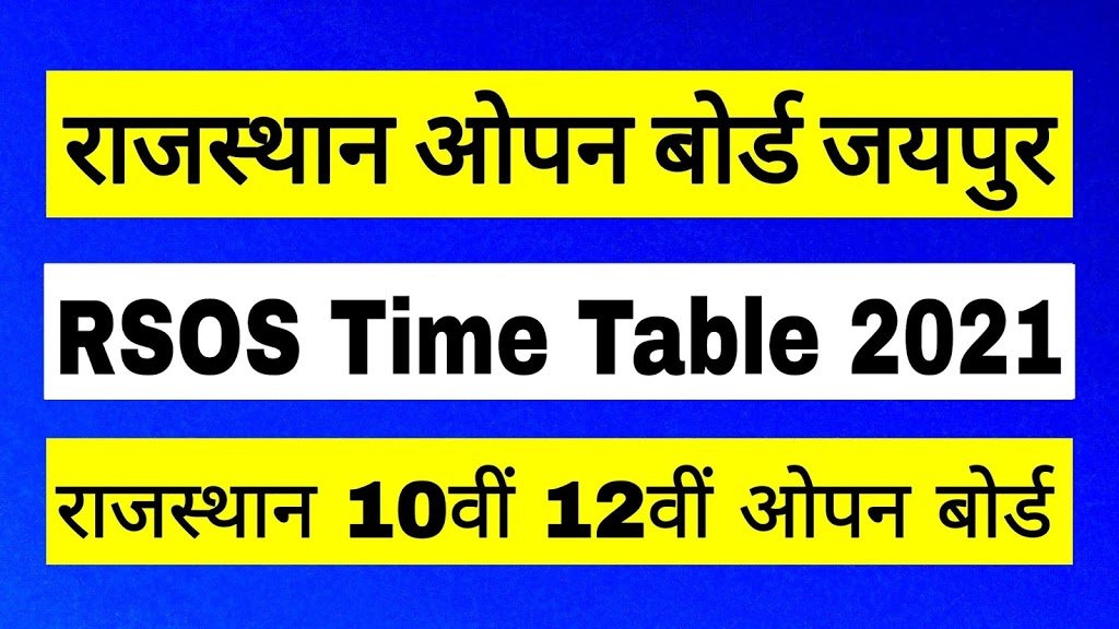 राजस्थान ओपन बोर्ड 2021-22 - Most Exam